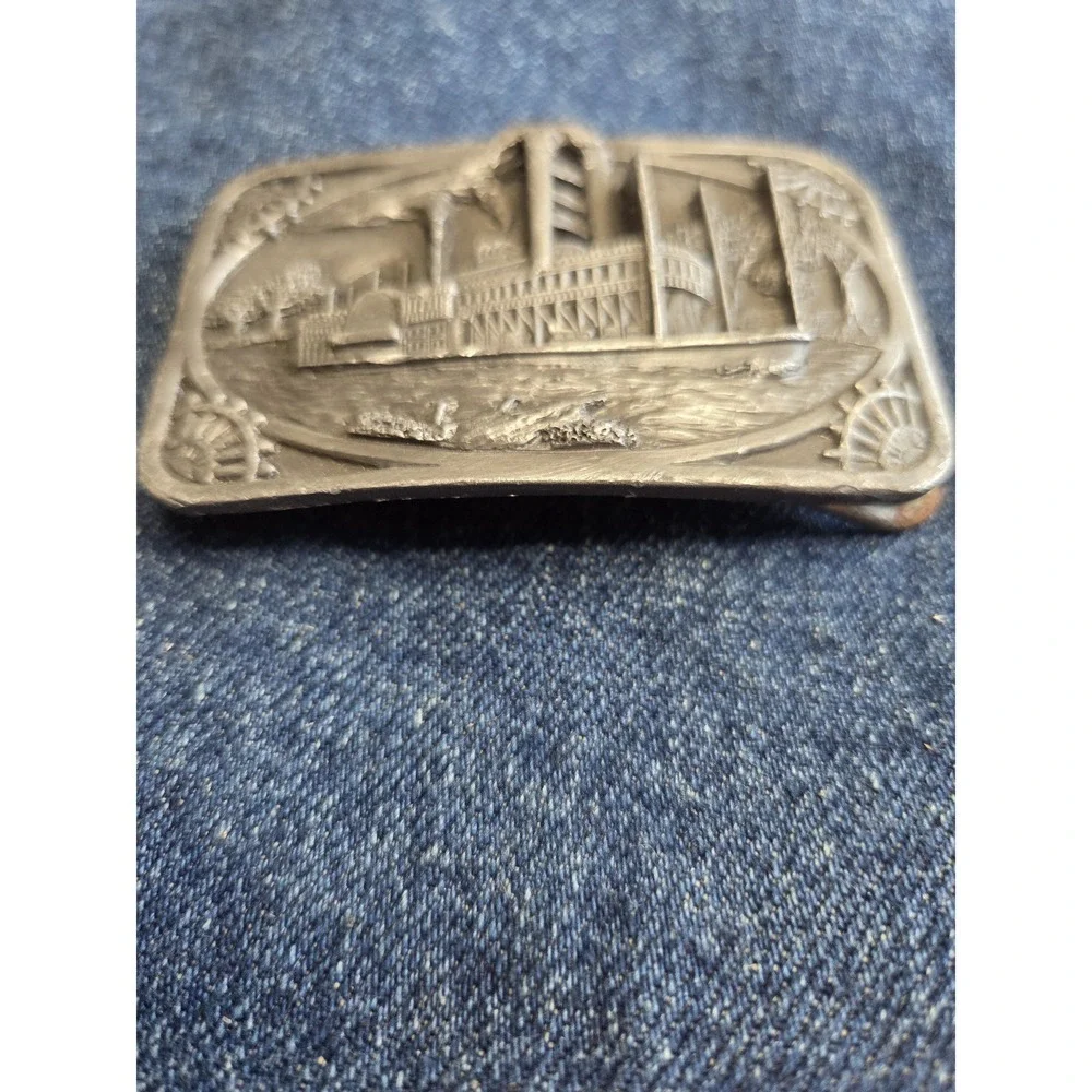 Siskiyou Brand American Steamboat Silver Belt Buckle - Made in USA